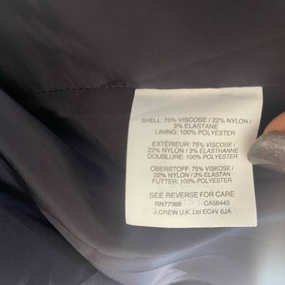 J. Crew Going-out Blazer in Stretch Twill Black Size 2 - Picture 9 of 9